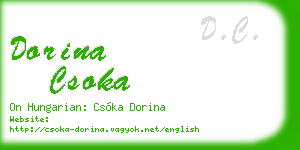 dorina csoka business card