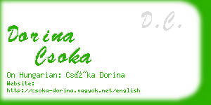 dorina csoka business card